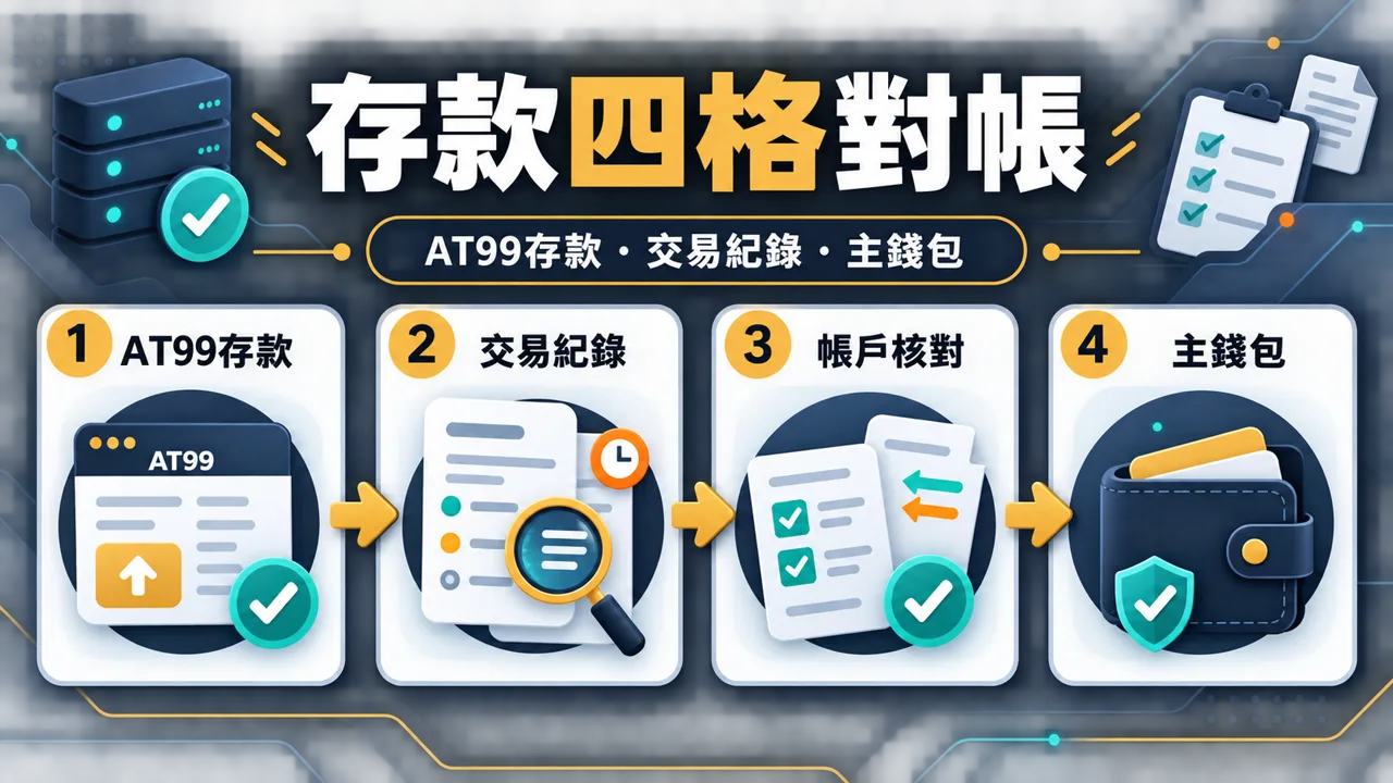 AT99存款的存款四格對帳示意圖
