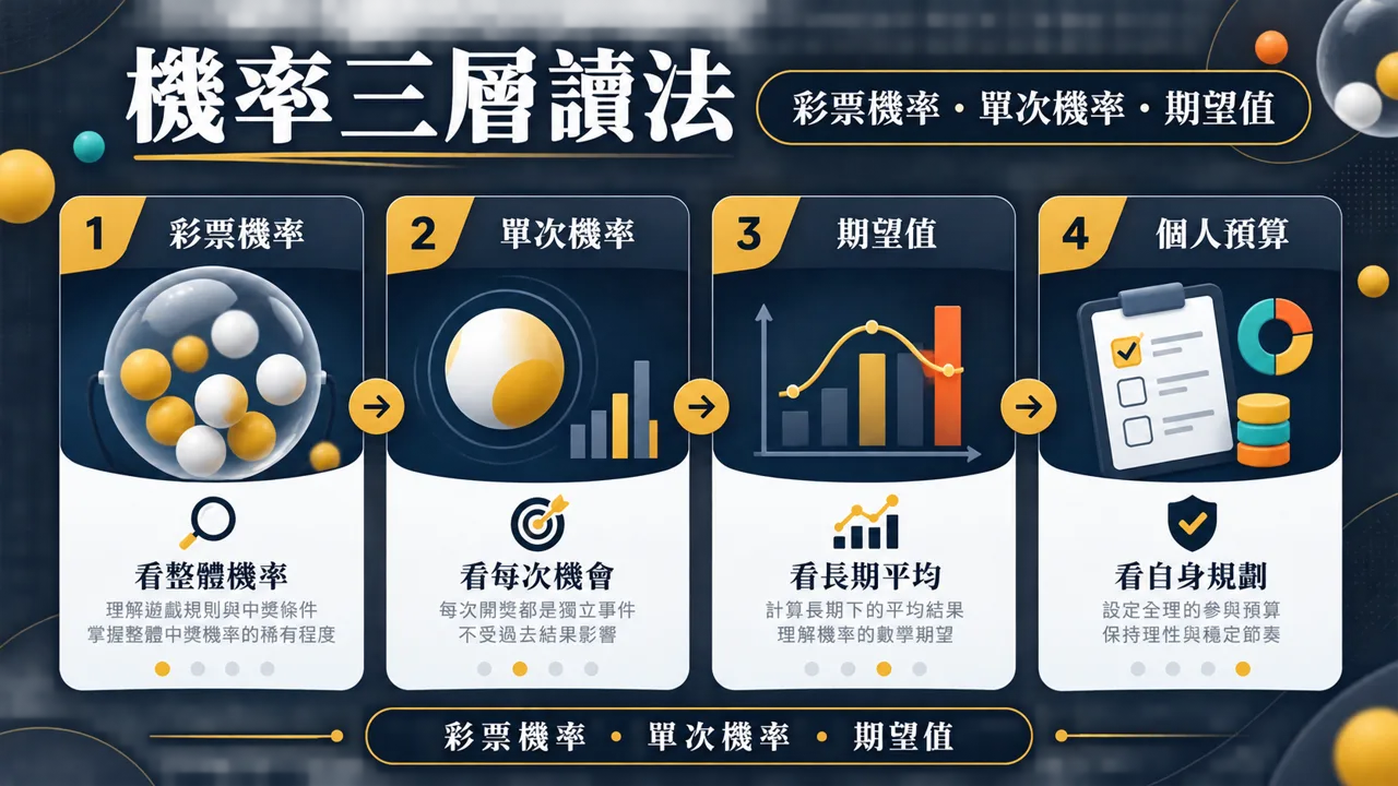 彩票機率的機率三層讀法示意圖