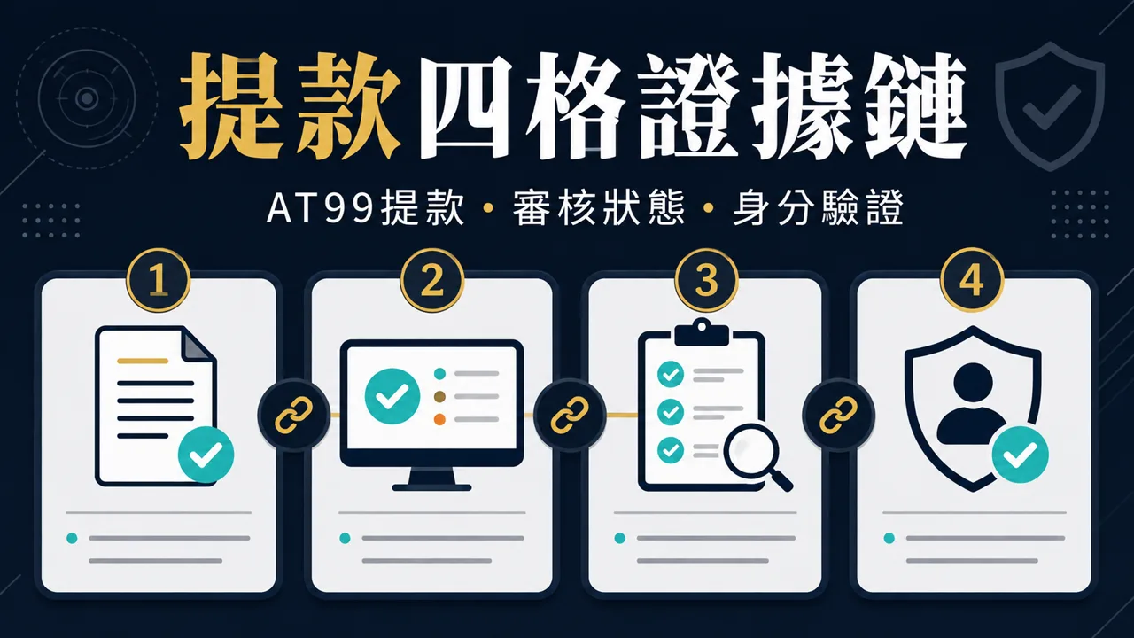 AT99提款的提款四格證據鏈示意圖