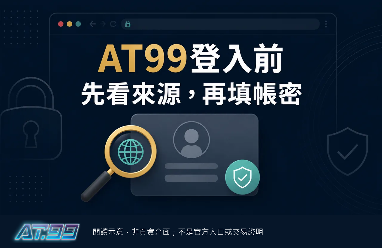 AT99登入前先看哪裡？用反向核對法避免填錯帳密，閱讀示意
