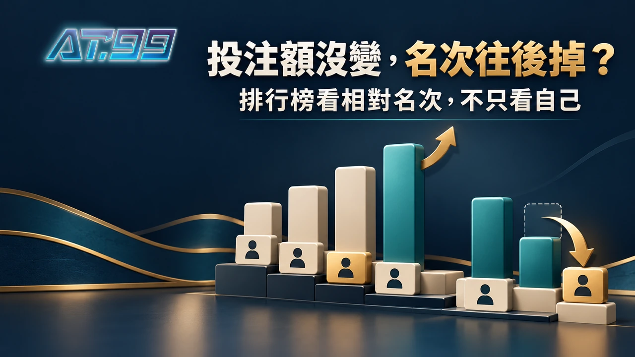 AT99娛樂電子排行榜投注額沒變，名次為什麼往後掉？封面