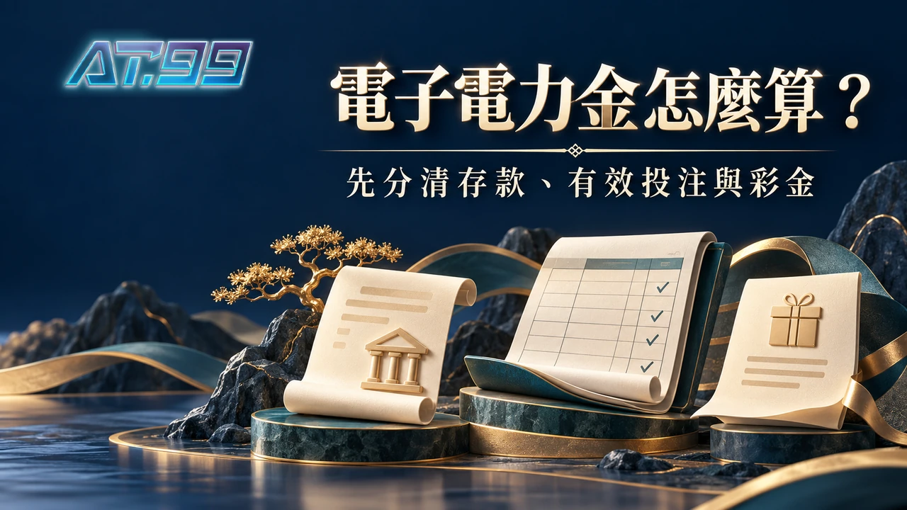 AT99娛樂電子電力金怎麼算？存款額和投注額不是同一件事封面