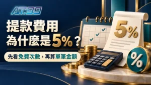 AT99娛樂提款被收5%？先分清免費次數和單筆費用封面